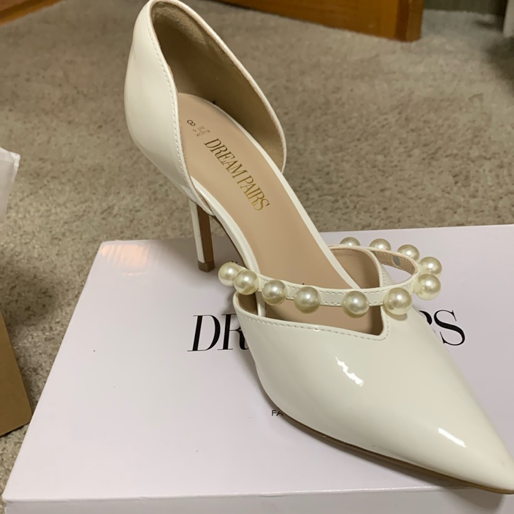 White Pearl Heels
